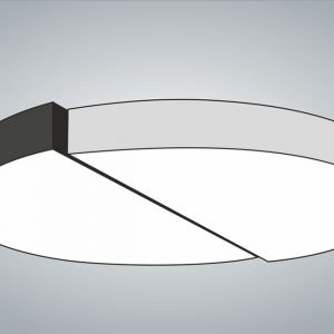 Дизайнерский светодиодный светильник Два полукруга